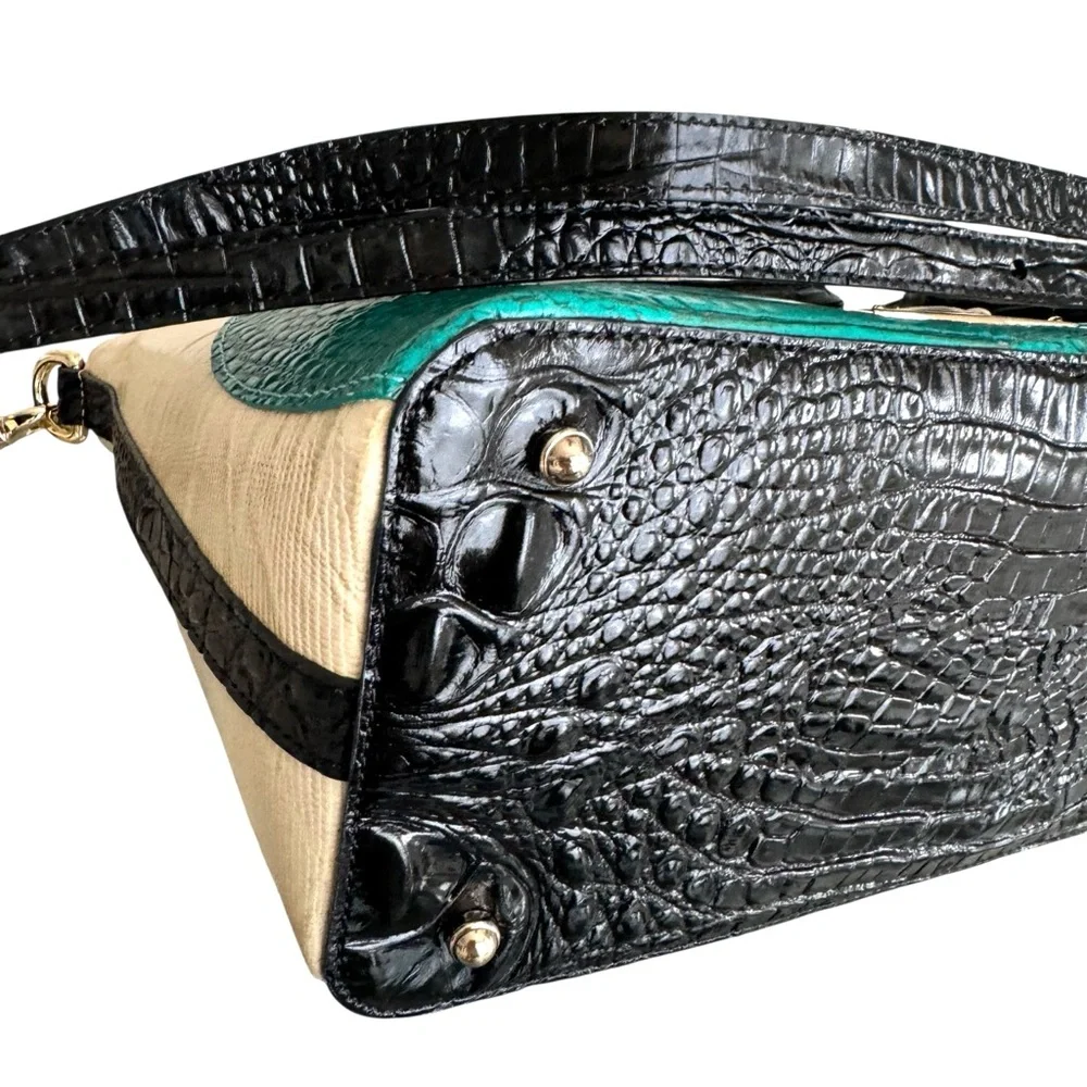 🆕 Brahmin Duxbury Satchel Turquoise Belem Shoulder Bag